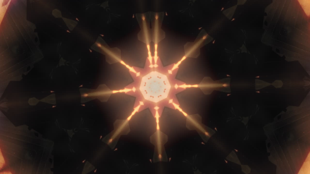 Geometric kaleidoscope animated pattern