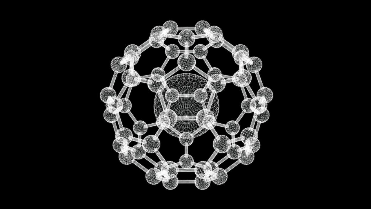 pantalla holográfica de una molécula - bucle