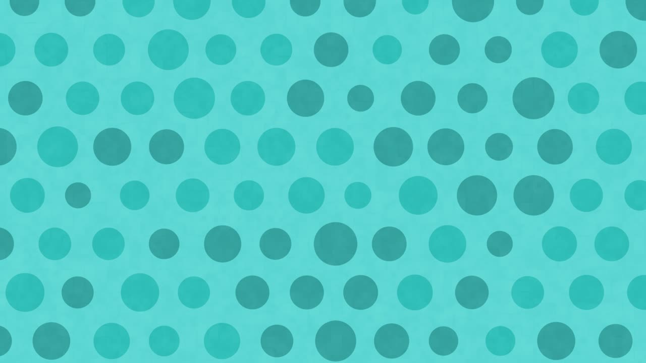 Green polka dots move on a background.