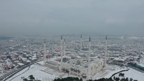 drone view of the grand mosque in istanbul