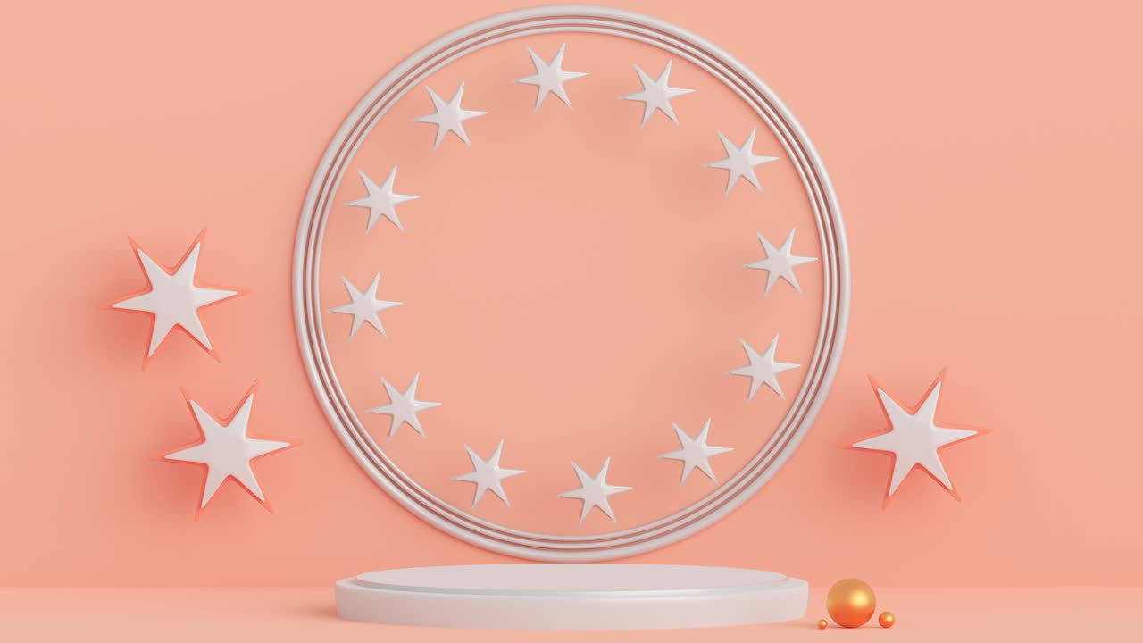 배경, 무대 모형, 제품 디스플레이 및 프레젠테이션을 위한 3d 애니메이션, 3d 렌더링 일러스트레이션, 원활한 루프