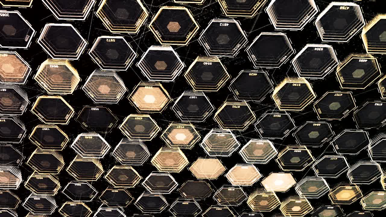 visualización de datos hexagonales abstractos
