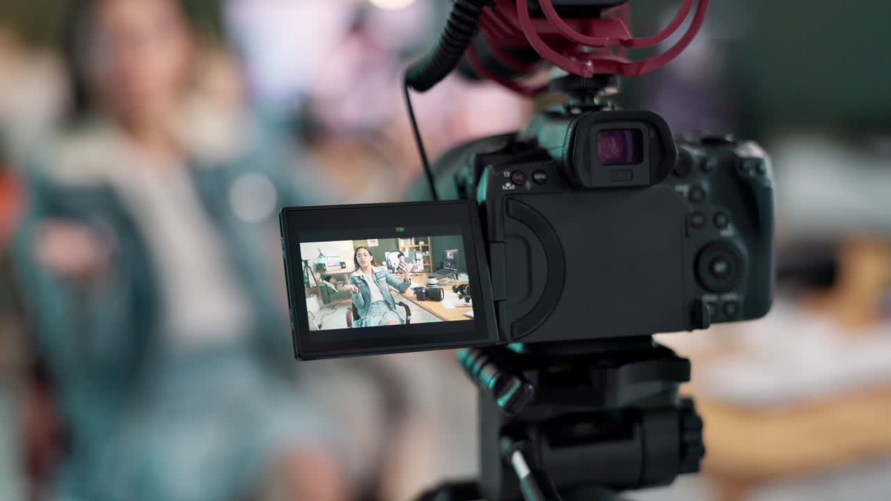 Camera recording a video