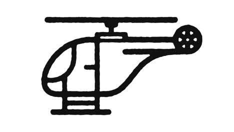 imágenes de animación de icono de helicóptero y canal alfa