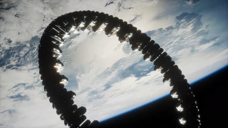 futuristic-space-station-on-Earth-orbit