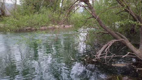 Overview-of-a-river-pan-left-4k