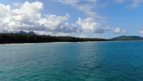 panorámica súper rápida a través de la playa tropical hawaiana en un día caluroso