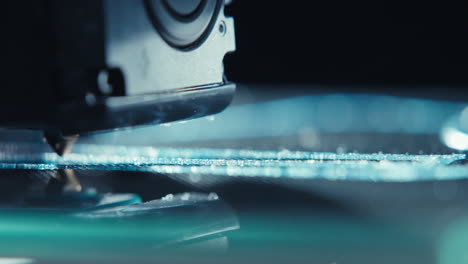 primer plano del proceso de impresión 3d