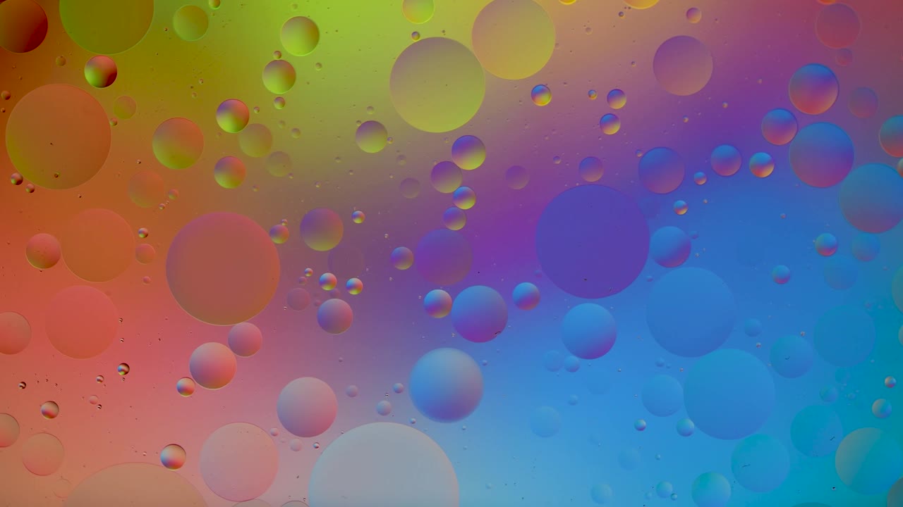 burbujas abstractas de colores