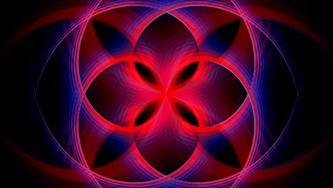 fondo abstracto, dibujo mágico, rojo y azul sobre negro