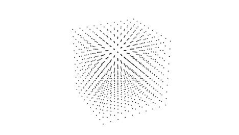 wireframe polygonal element. 3d cube with dots