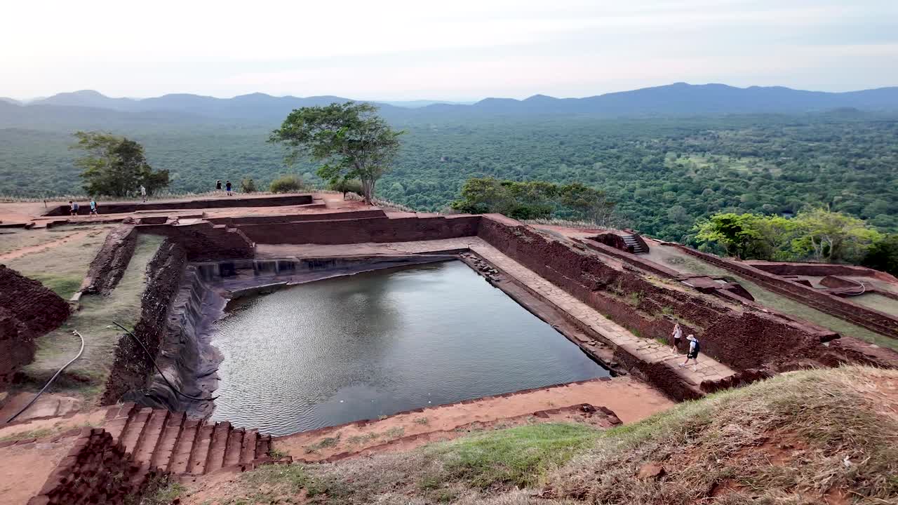 Ancient Ruins and Reservoir at Sigiriya, Sri Lanka