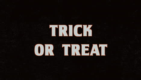 trick or treat on dark space