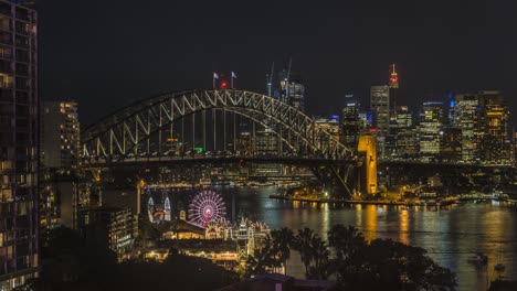 fireworks over the sydney harbor bridge