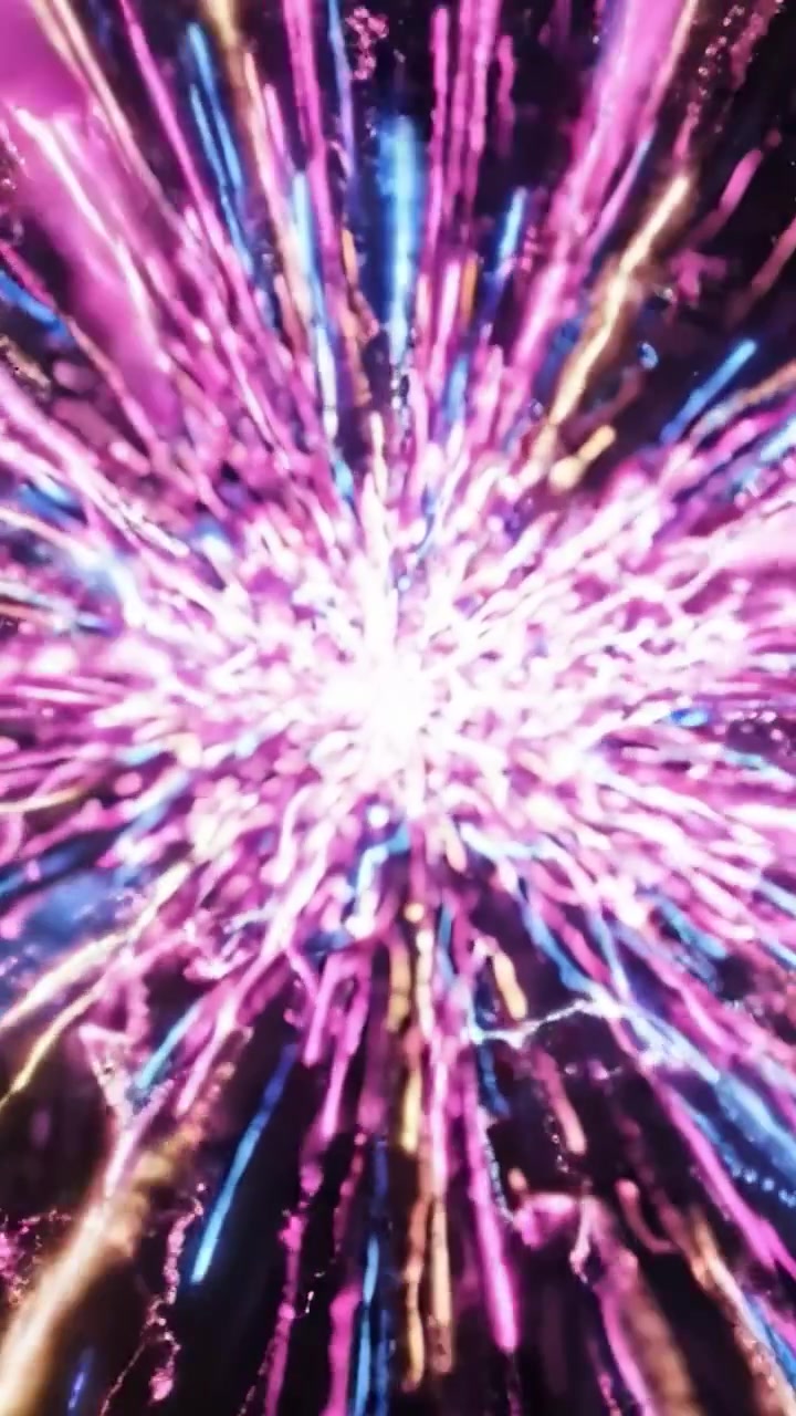 A Captivating Display of Colorful Light Patterns: An Enthralling Visual Experience Through Vibrant Explosions of Color and Intensity in Motion