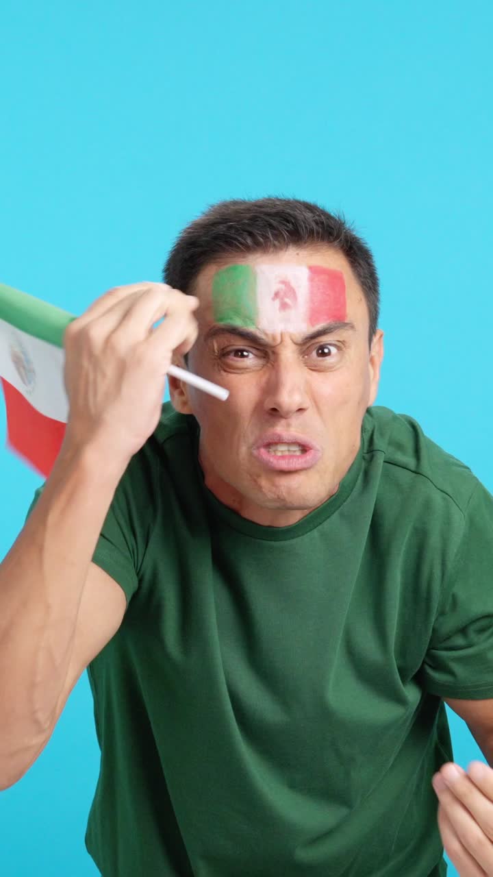 Man Cheering for Mexico, angry with the decision of referee