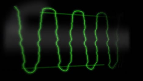 animation of green line moving in dark background