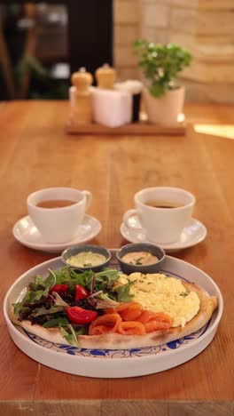 breakfast for two at a cozy cafe