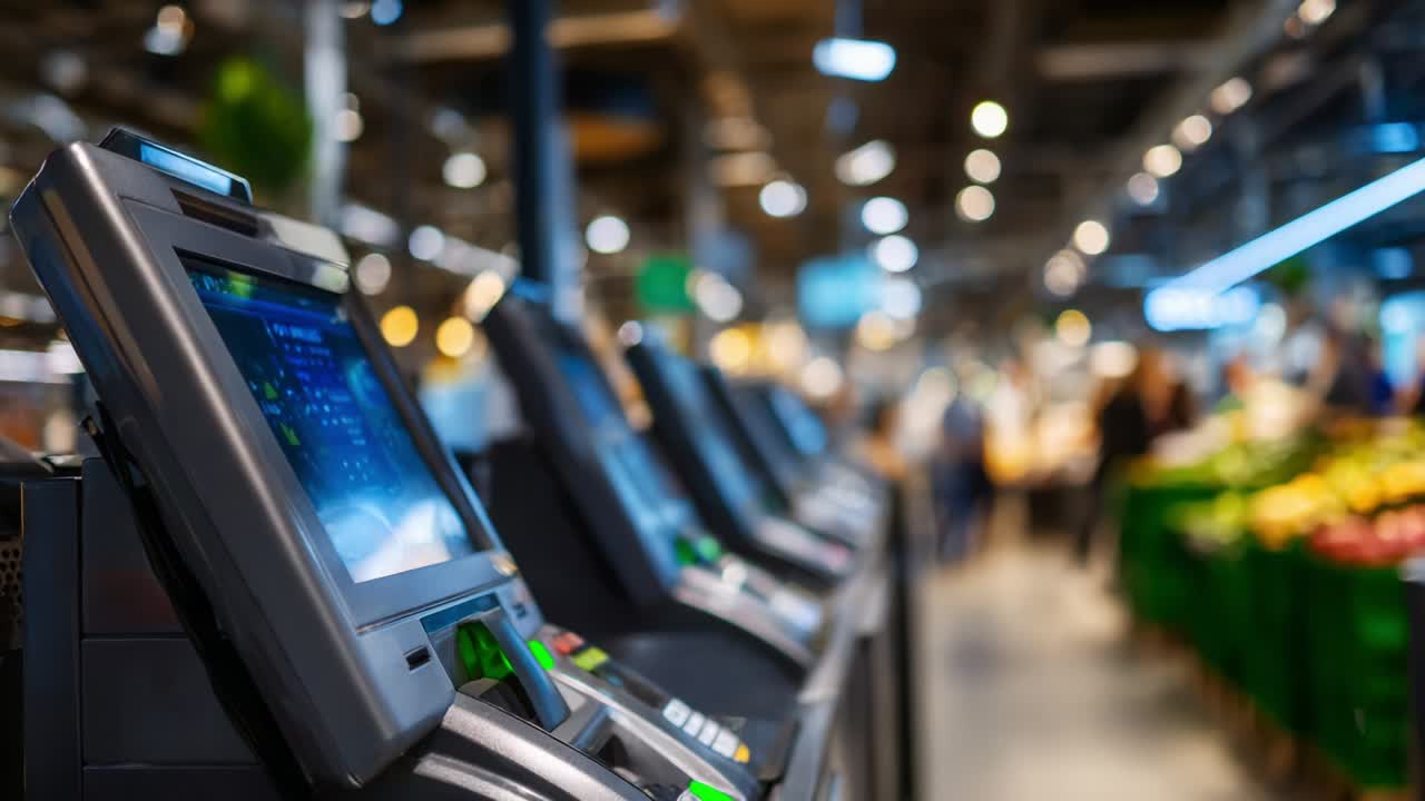 Self-Service Checkout Systems in a Modern Supermarket: A Glimpse into the Efficiency of Automated Transactions and Customer Experiences in a Grocery Shopping Environment