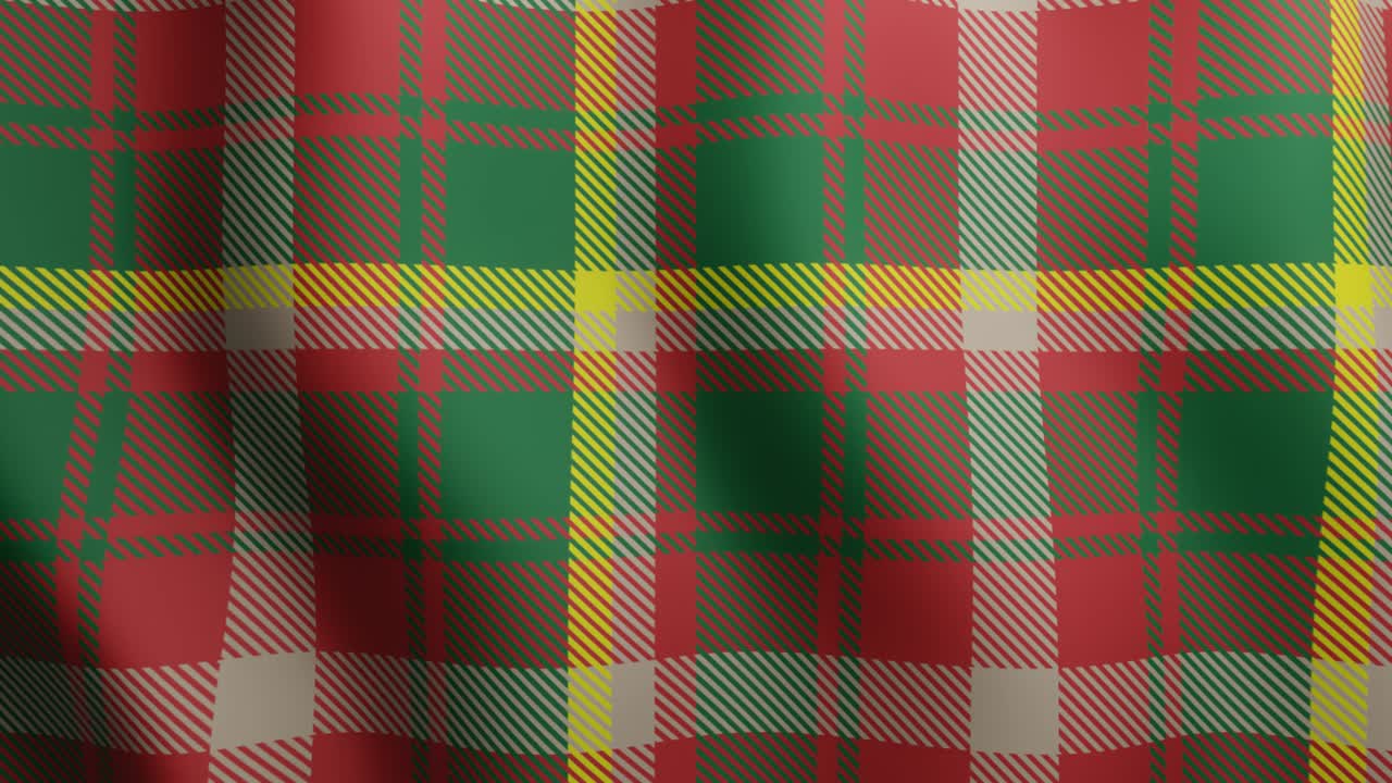 Canada tartan geometric seamless looped pattern. Canada tartan waving surface motion graphic