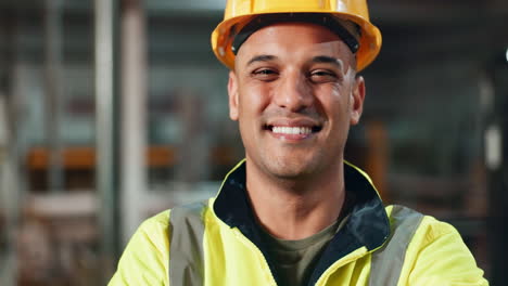 smiling construction worker portrait