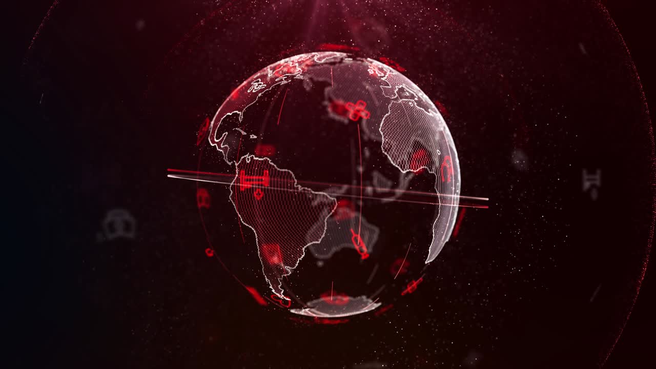 fondo del mapa tecnológico del mundo 4k