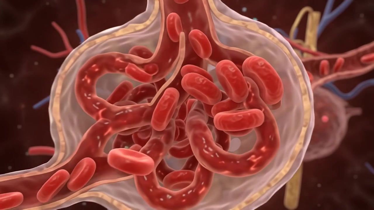 3D Animation of Blood Flow Through Kidney Glomerulus