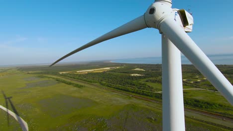 vista aérea del parque eólico