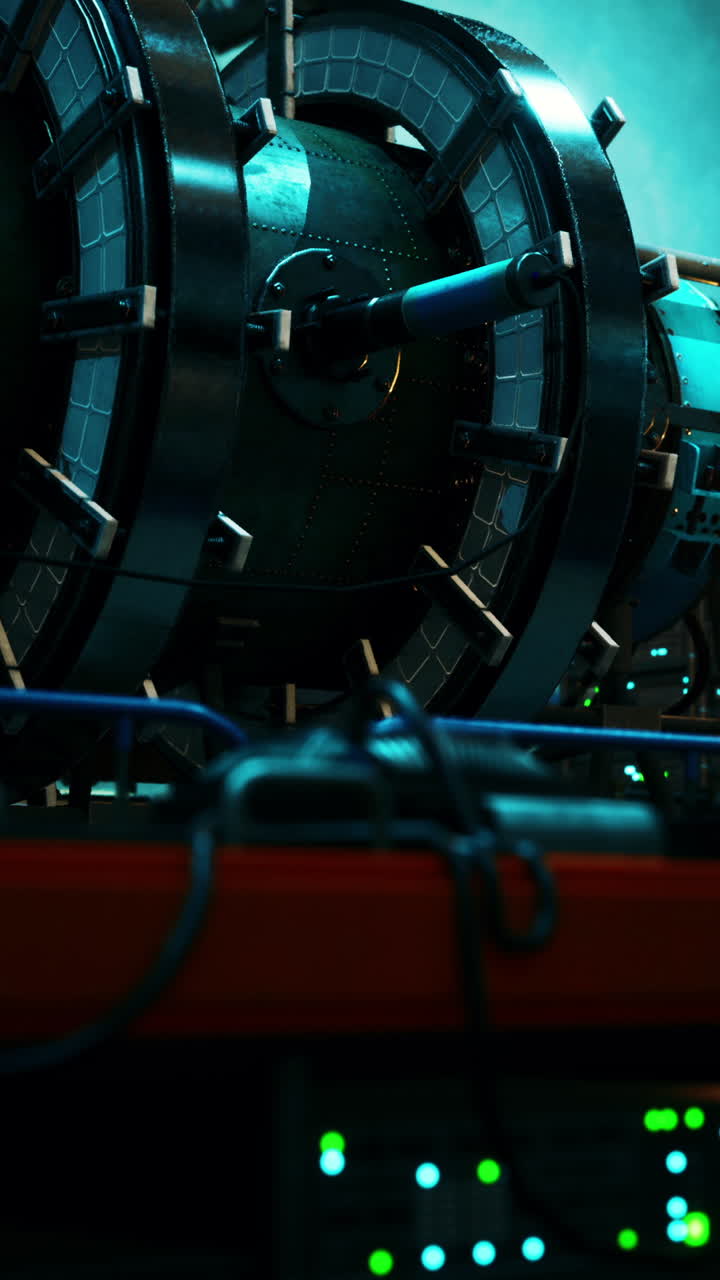 primer plano de una gran máquina científica en un laboratorio