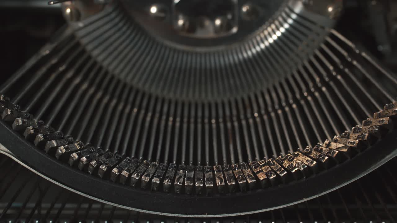 빈티지 타자기 의 클로즈업