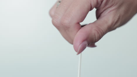 hand rotating nasal swab on extraction tube for covid-19 testing