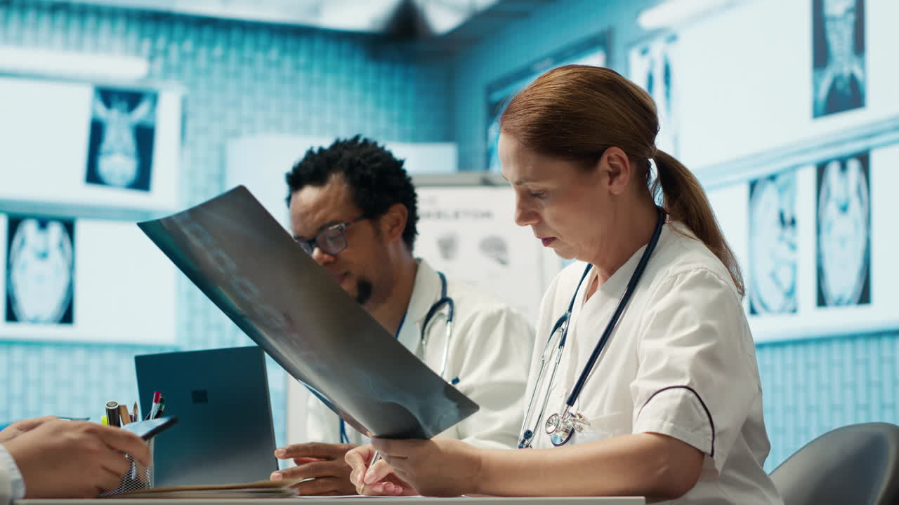 Doctors reviewing an X-ray