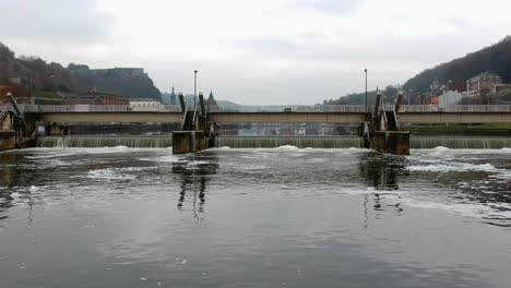 aerial view of a dam