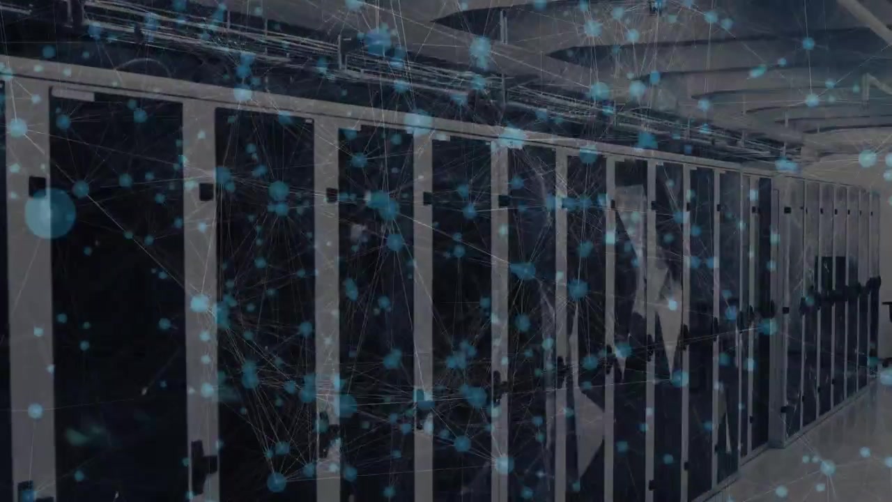 Animation of network of connections over servers