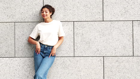 stylish woman posing outdoors