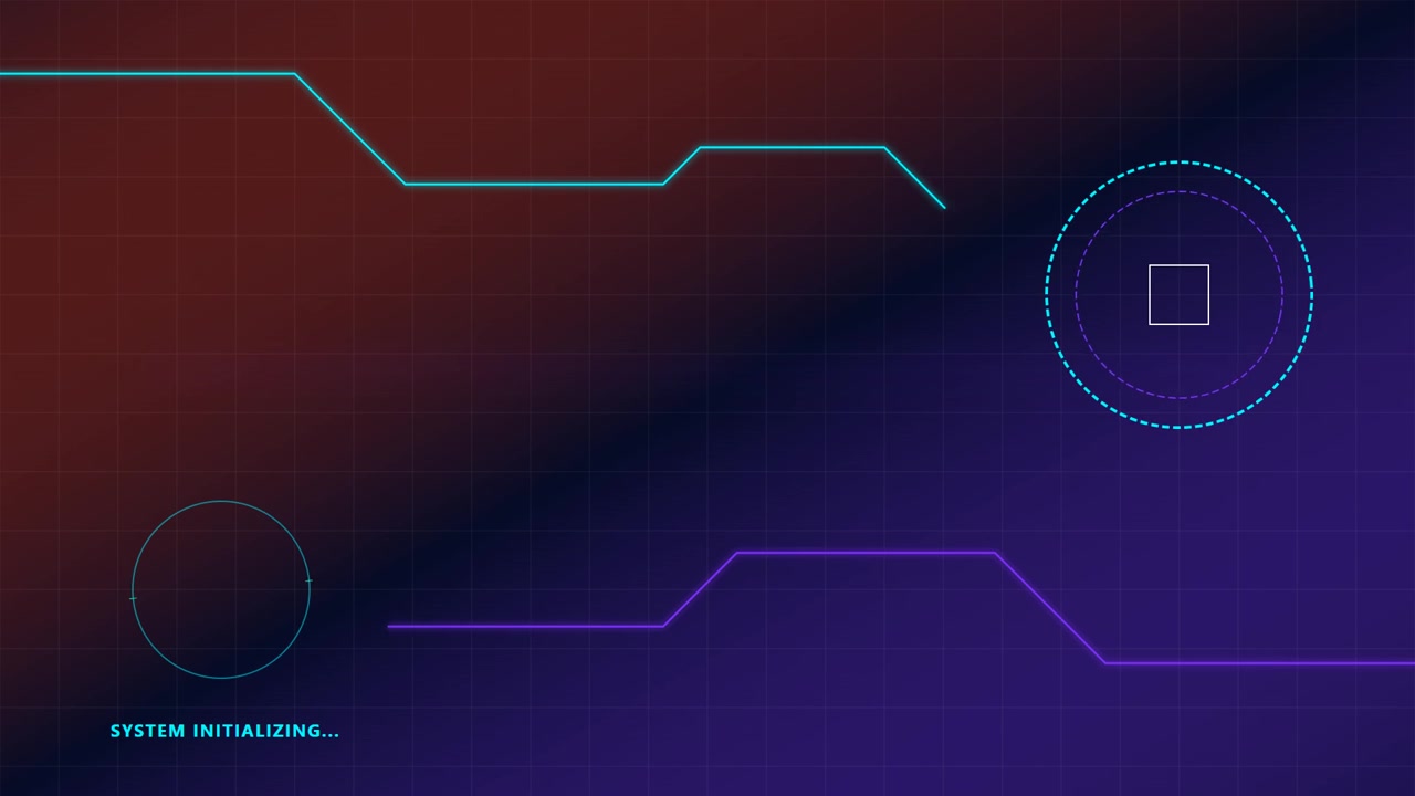 Digital Interface Loading Screen with Abstract Geometric Graphics