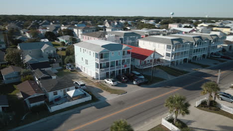 orbiting aerial around apartment property kure beach northern california