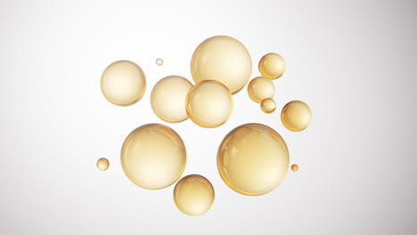 golden liquid oil bubble background, 3d rendering.