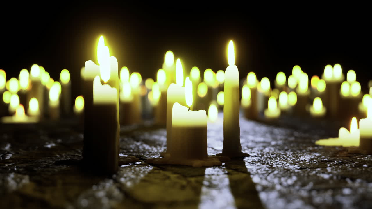 Candlelight illuminates a serene setting for reflection and peace