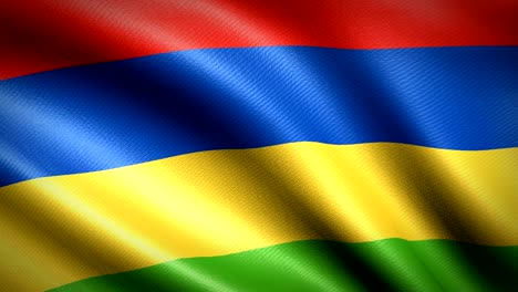bandera de mauricio. animación de bucle sin costuras. video de alta definición en 4k