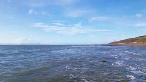 cinematic ocean with waves in the sea 4k drone