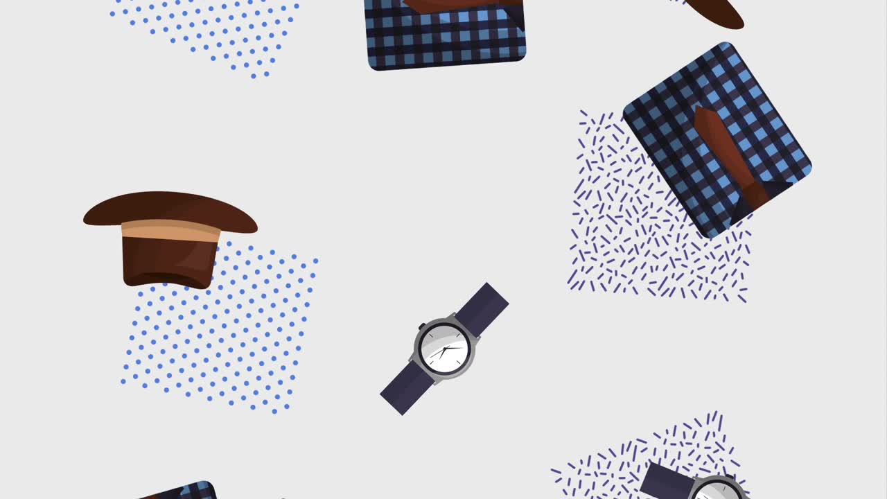 camisa de moda retro sombrero reloj ropa para hombres