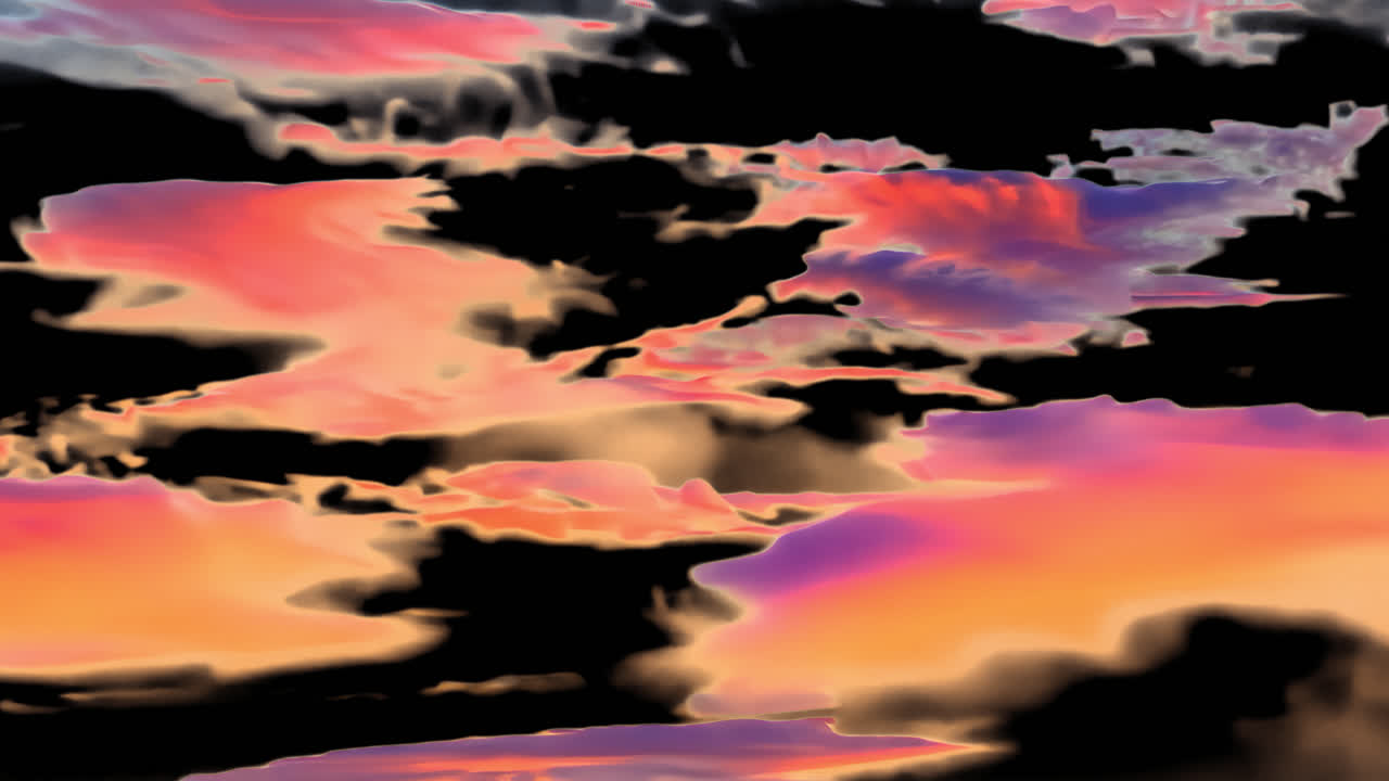 Sunset clouds animated overlay, transparent 4K video, alpha channel, ProRes 4444
