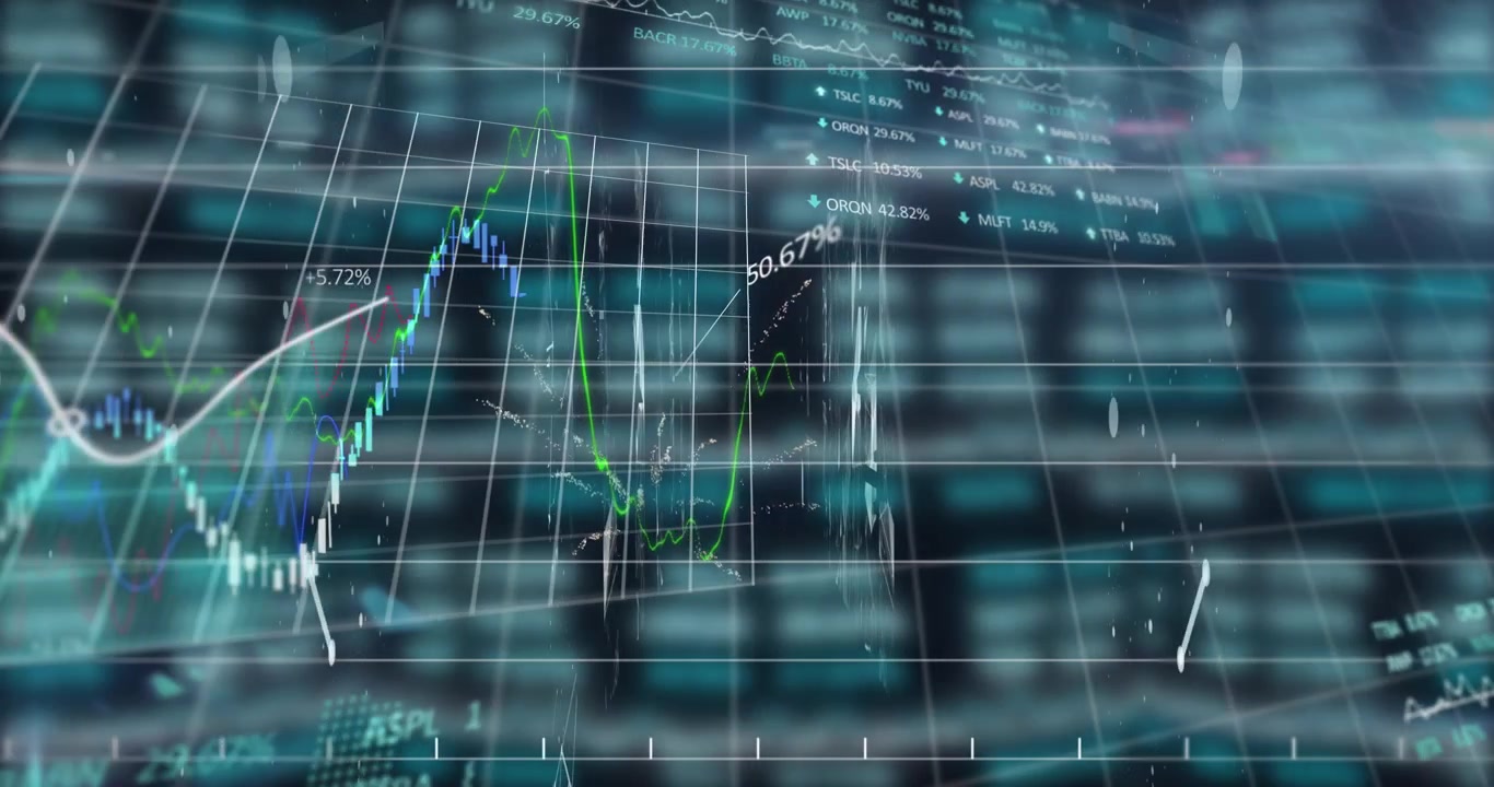Animation of data processing over financial data on grid