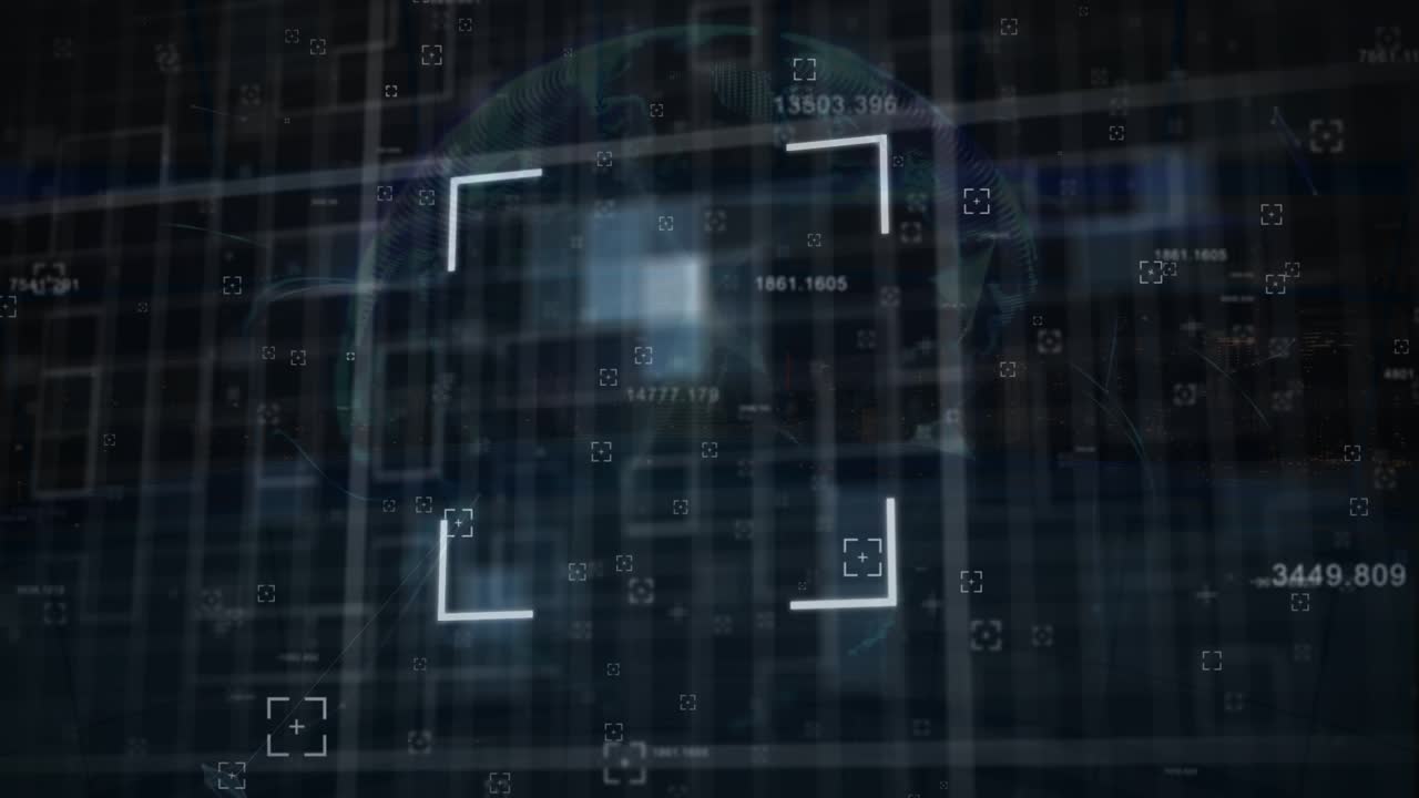 Animation of molecules scope scanning over data processing