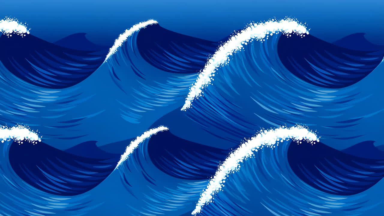Illustration of ocean waves