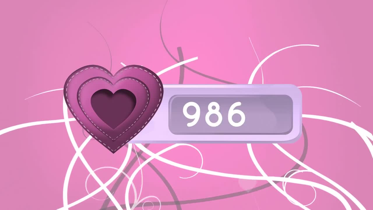 icono de corazón y líneas