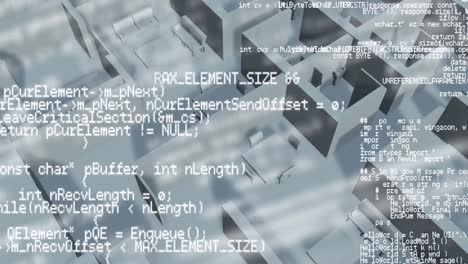 animation of interface showing information and grey architectural of house design