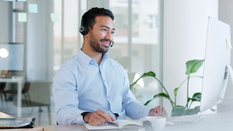 businessman on video conference call