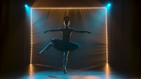 silhouette of a graceful ballerina in a chic image 2023 11 27 05 19 05 utc.mov | action, alone, art, ballerina